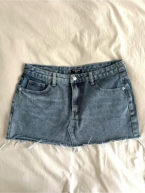 Pretty Little Thing Blue Denim Mini Skirt